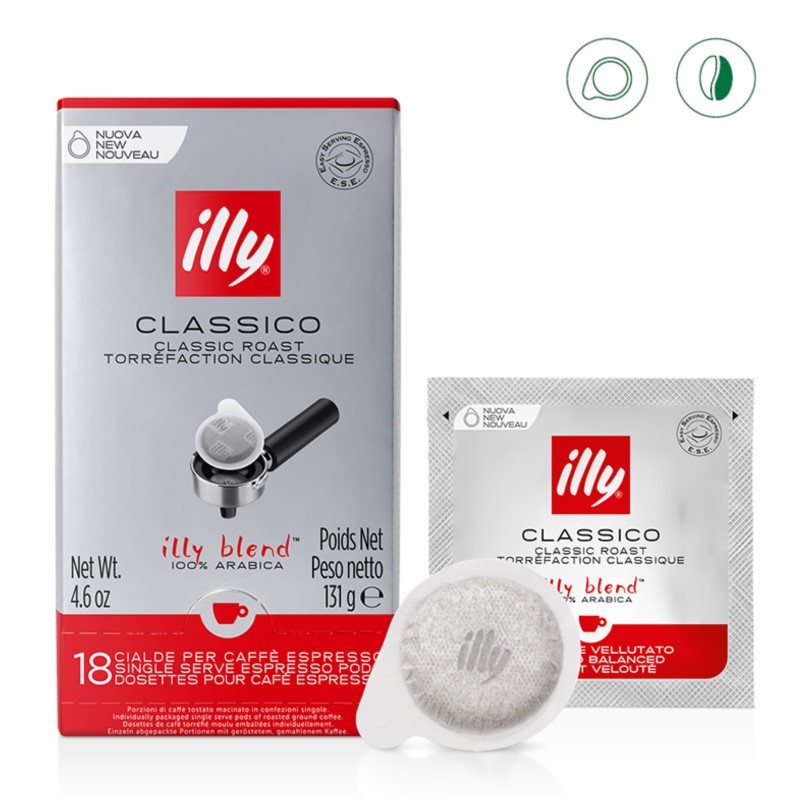 illy- E.S.E. Pods Classico – Medium Roast – Биоразградими дози, 18 бр.